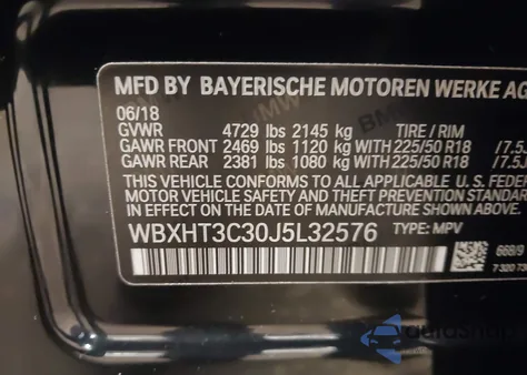 2018 BMW X1 xDrive28I z USA, uszkodzony, nr VIN WBXHT3C30J5L32576